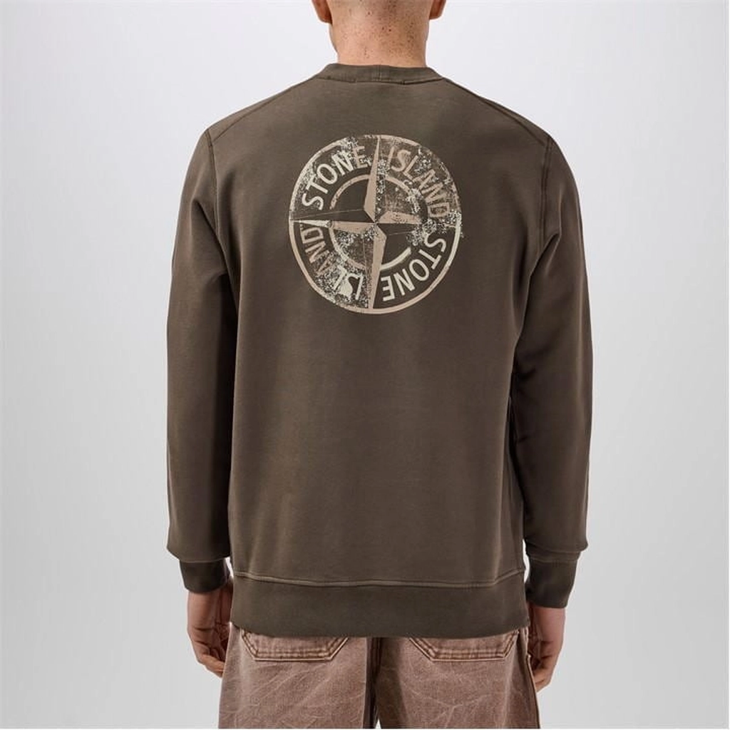 Stone Island Men'S Dial Logo Sweatshirt - Green